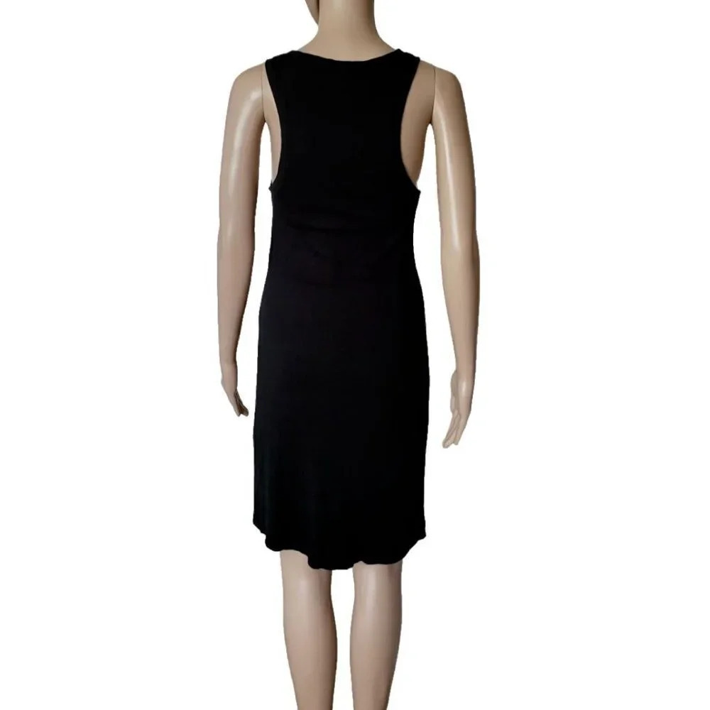 Victoria's Secret Ribbed Sleeveless midi Dress size Medium Black - Picture 3 of 6